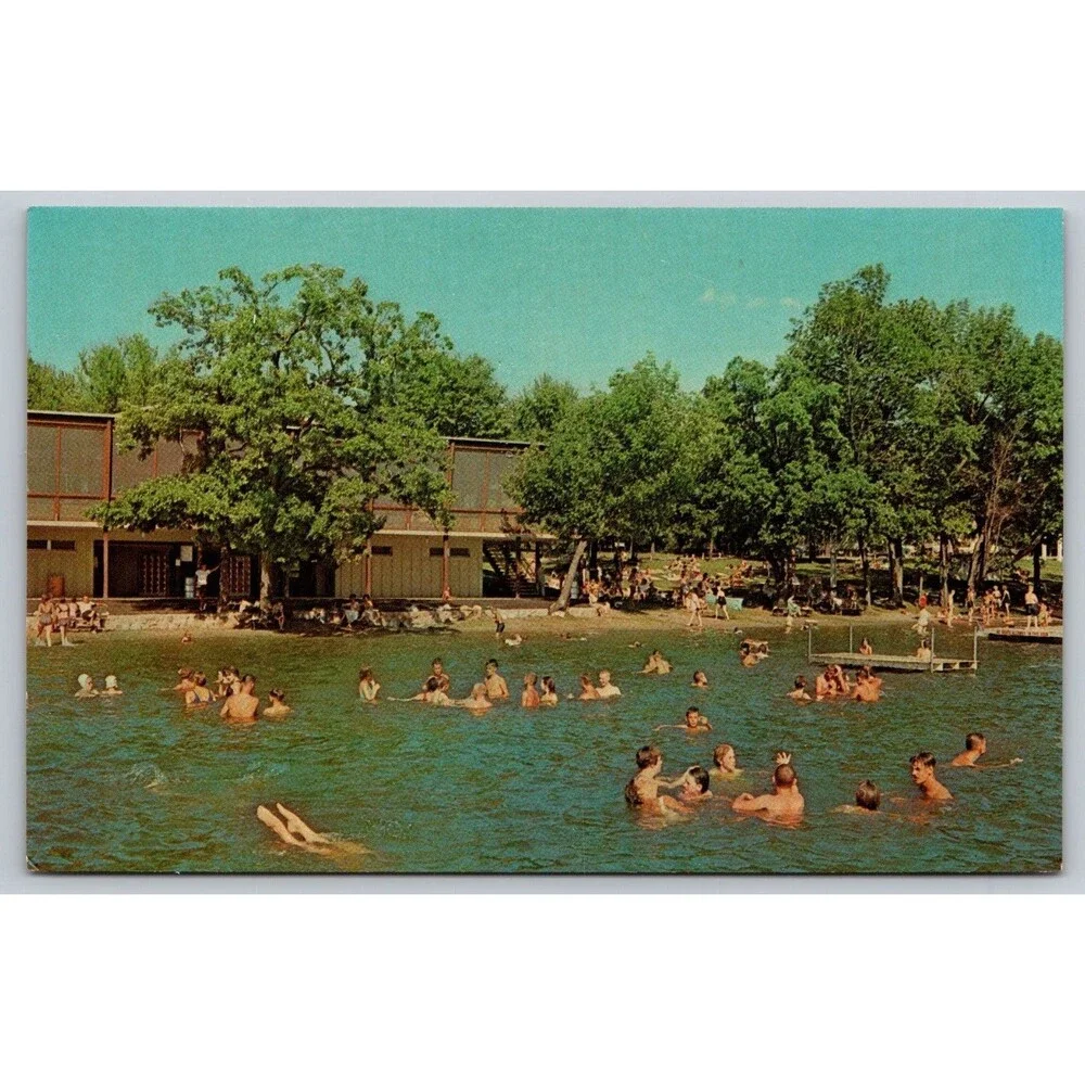 Vintage Postcard Epworth Forest Beach North Webster Indiana Dexter Press 77111-B